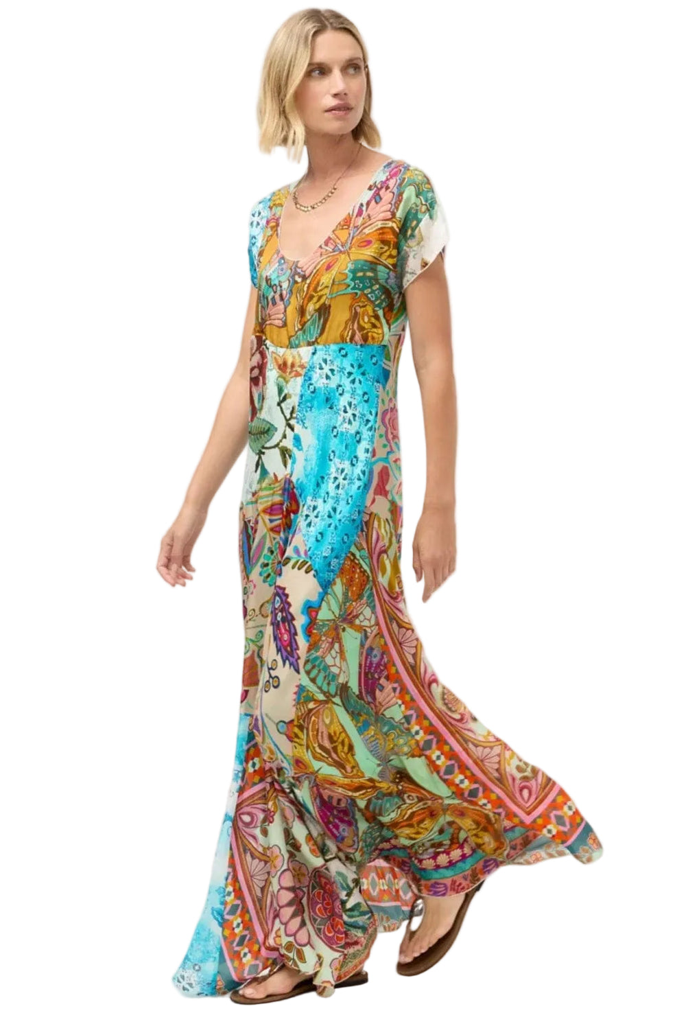 johnny was dress PATCHWORK model: Drew Print Slit Options:Without Slit This merchandise may have Plus Size Cotton Knit