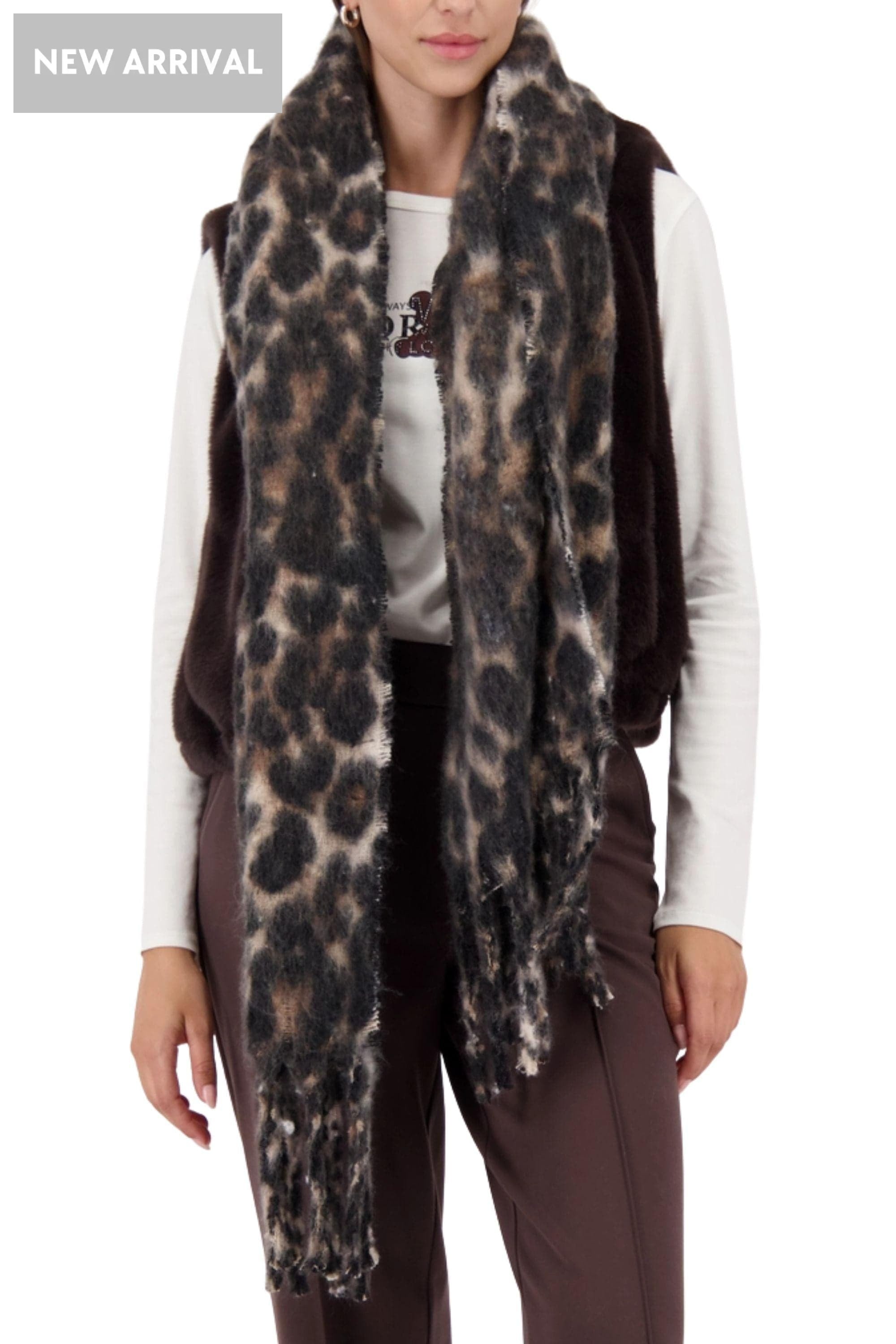 LEOPARD SCARF - 809671MNR – OBriens Clothing Co
