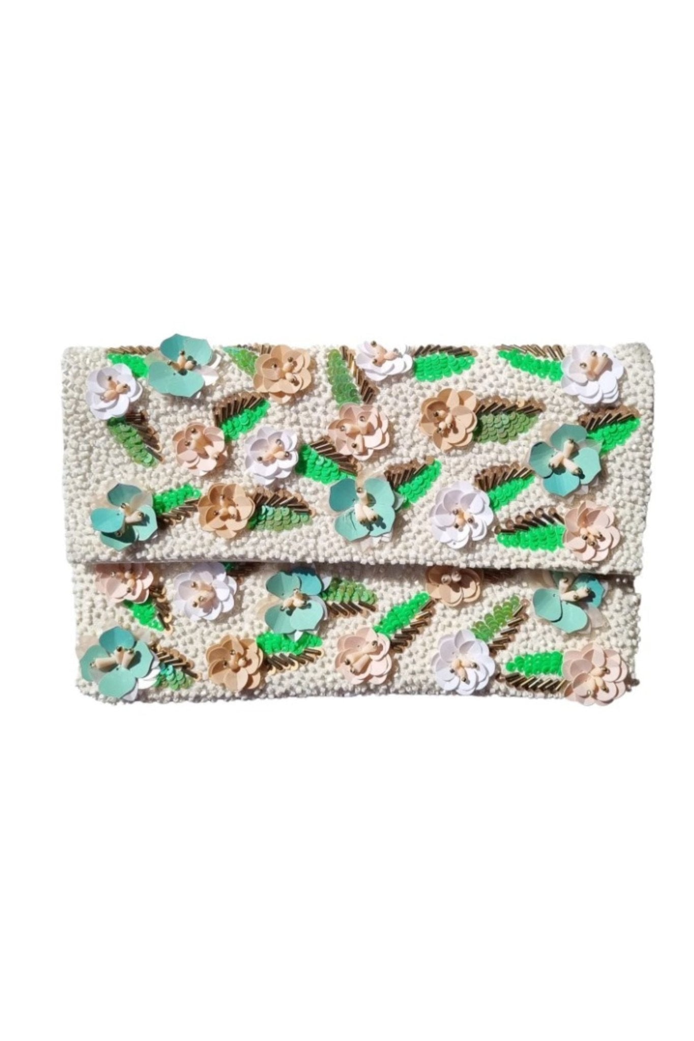 FLORAL BEADED CLUTCH - BAG1