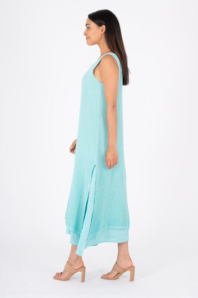 WOVEN S/LESS DRESS - 19/7019U