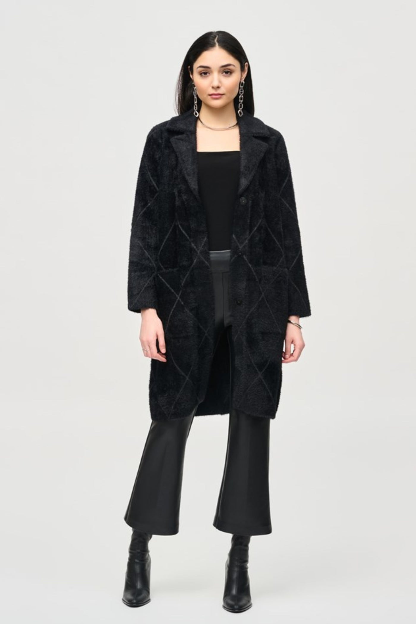 NOTCHED COLLAR COAT - 233951JR