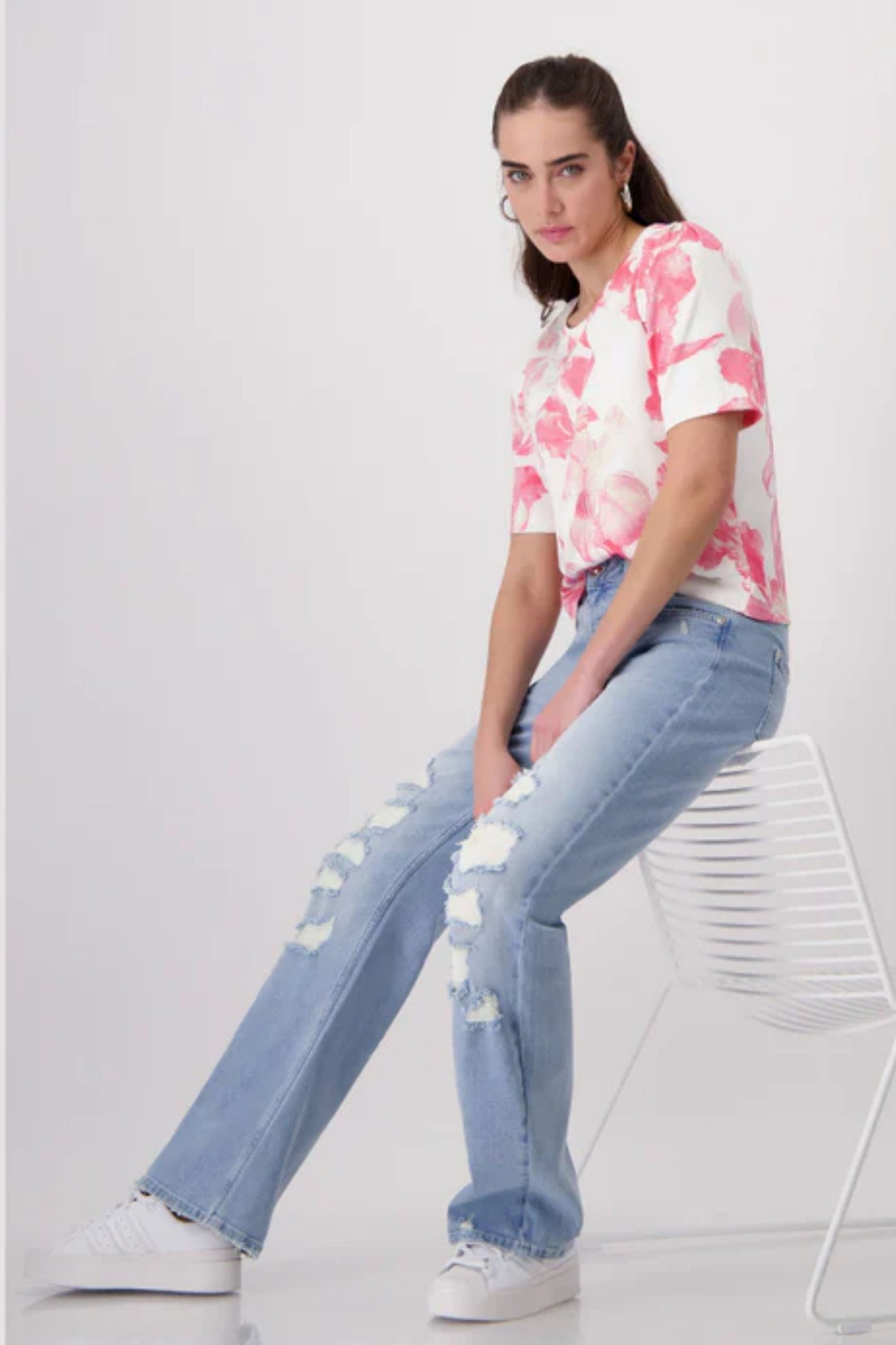 FLORAL TEE - 408176MNR