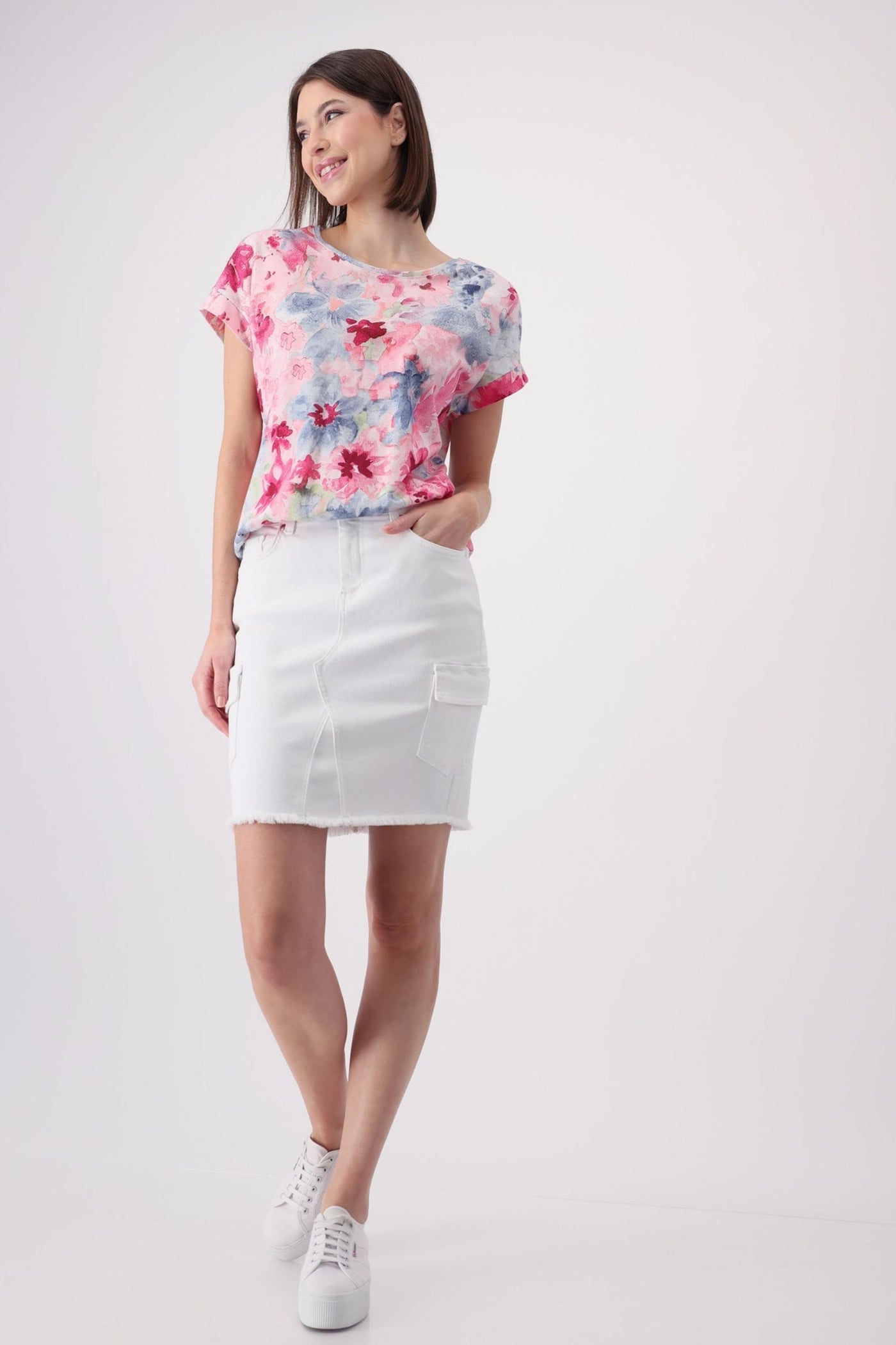 FLORAL TEE - 408700MNR