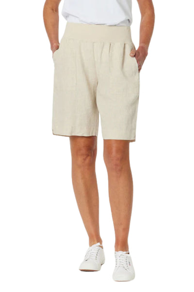 JERSEY WAIST LINEN SHORT - 43853GS