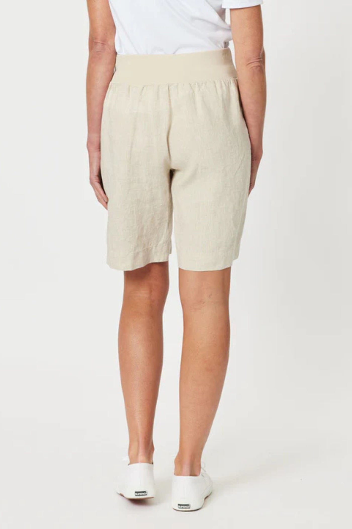 JERSEY WAIST LINEN SHORT - 43853GS