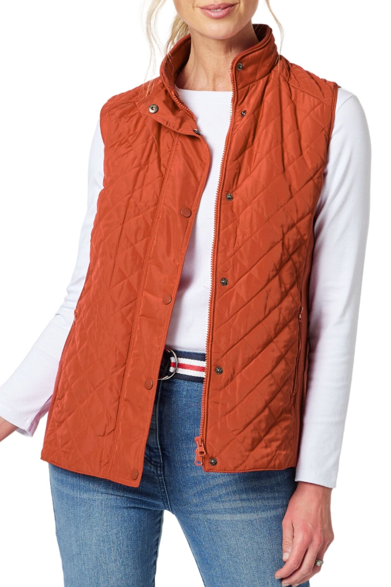 BRIGHTON PUFFER VEST - 44386GS 8 / MAPLE VEST
