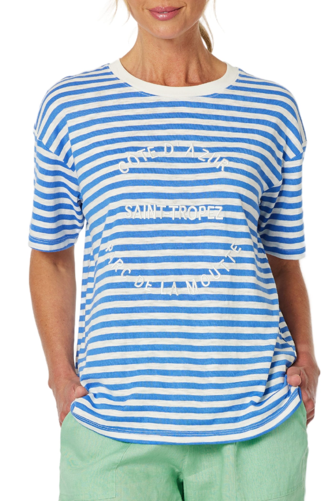 SAINT TROPEZ STRIPE TEE - 45622GS