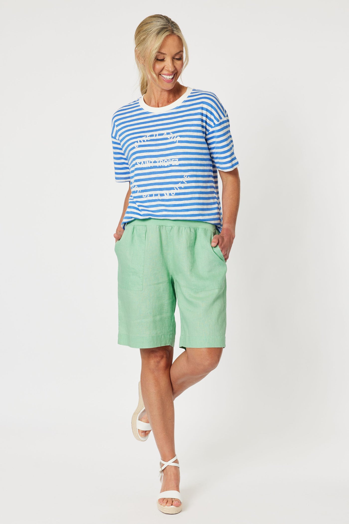 SAINT TROPEZ STRIPE TEE - 45622GS