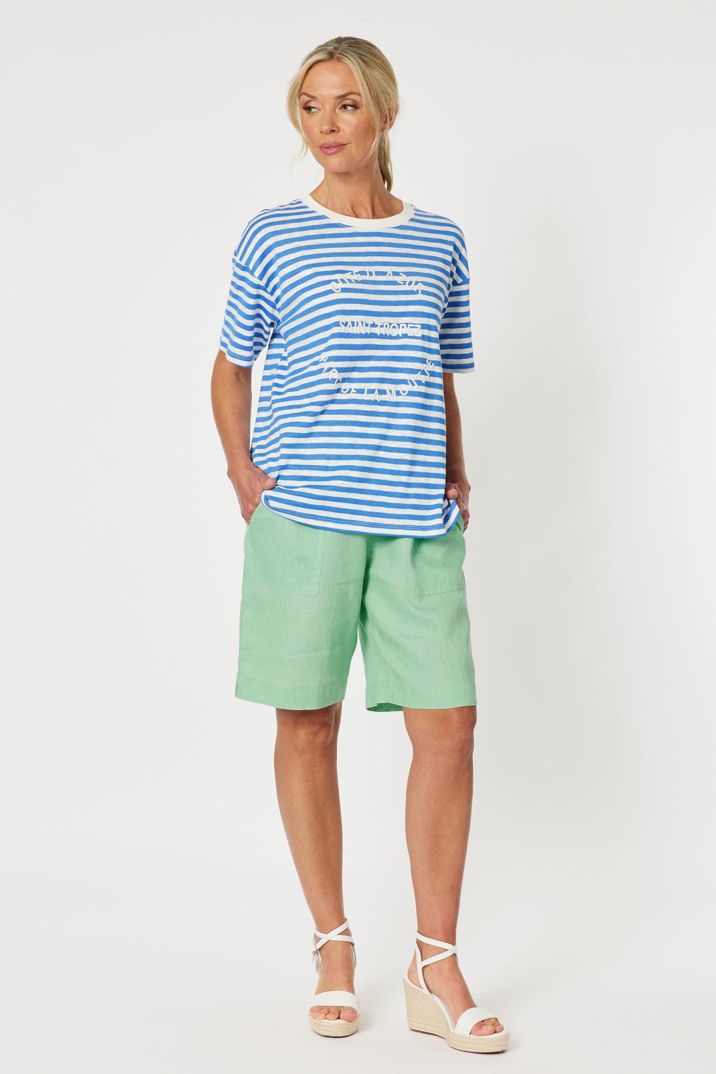 SAINT TROPEZ STRIPE TEE - 45622GS