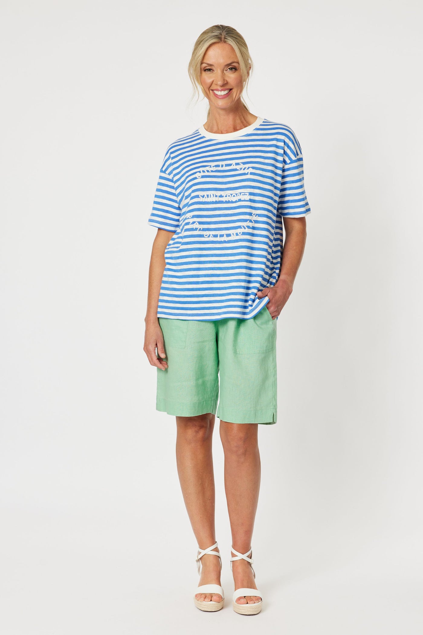 SAINT TROPEZ STRIPE TEE - 45622GS