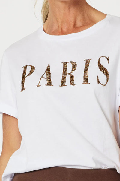 PARIS BEADED TEE - 45633GS