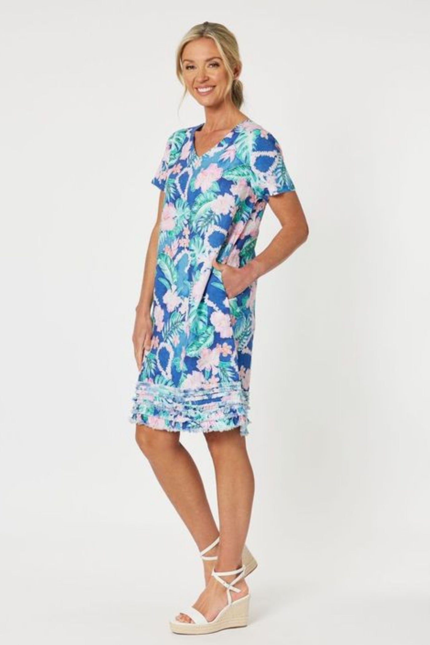 SANTA MONICA FRILLED HEM DRESS - 45654GS