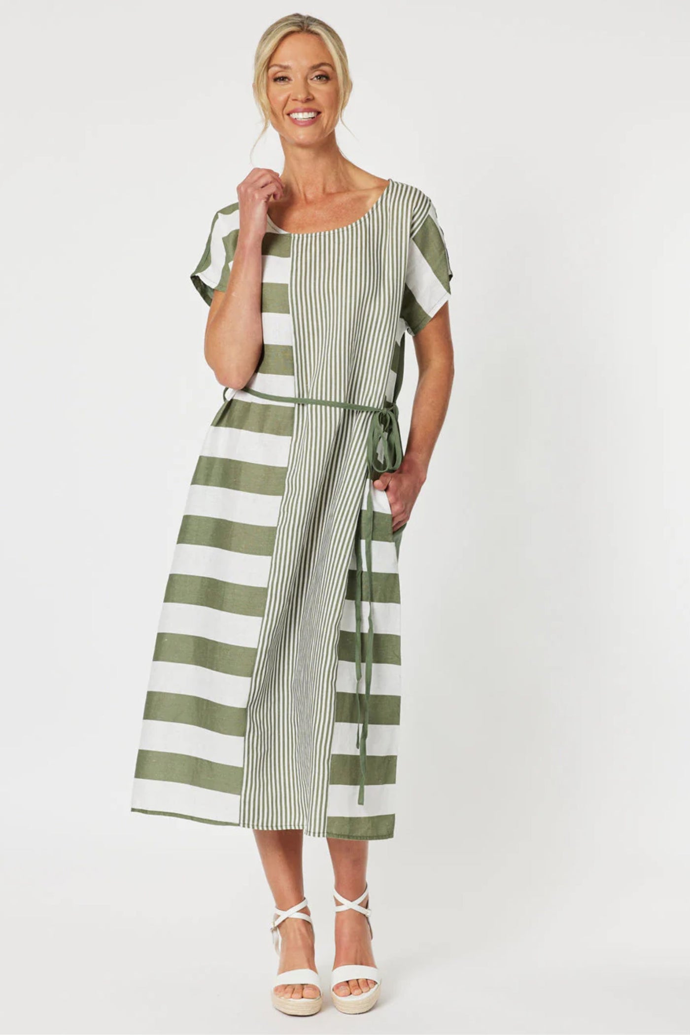 PATIO STRIPE DRESS - 45705GS