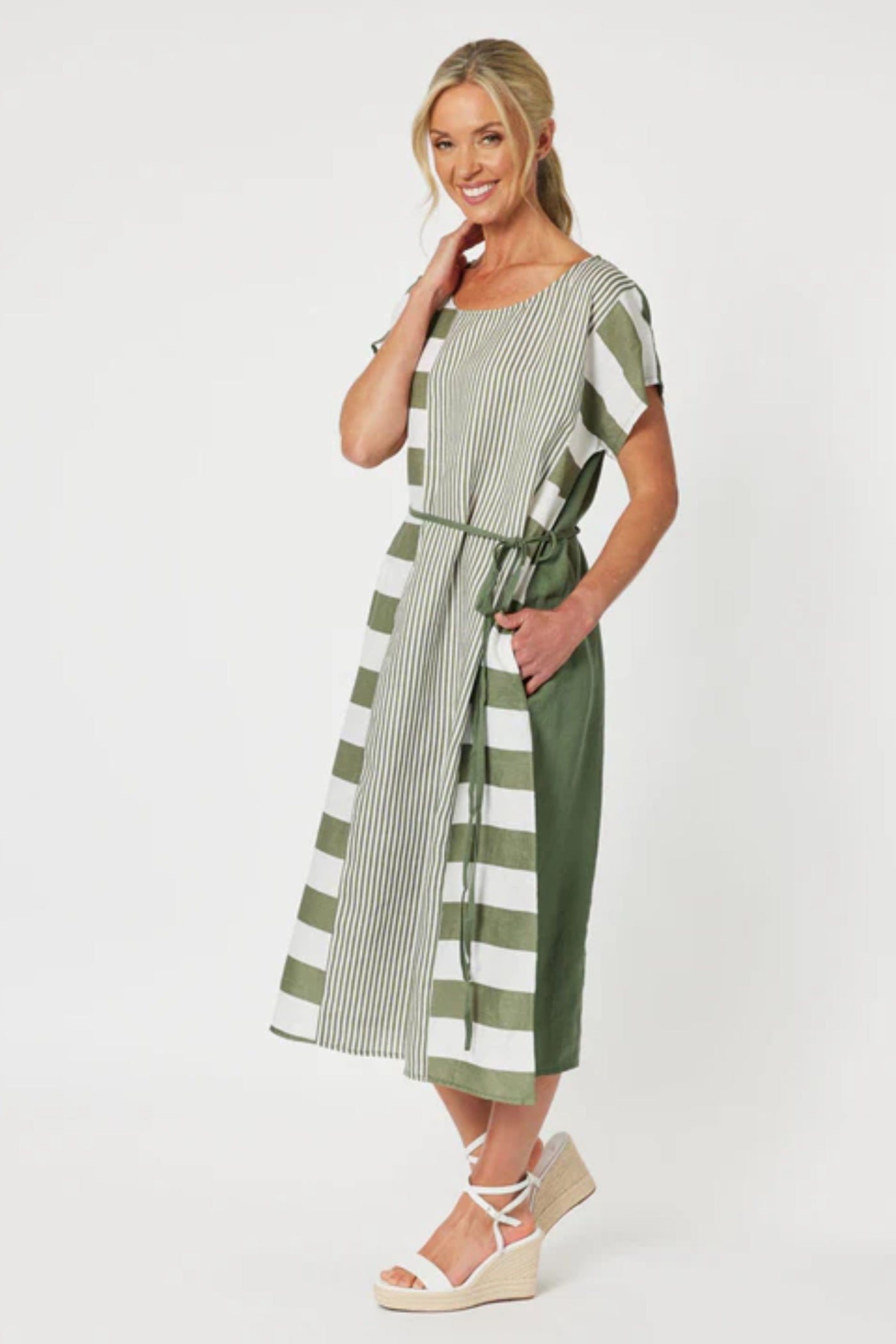 PATIO STRIPE DRESS - 45705GS