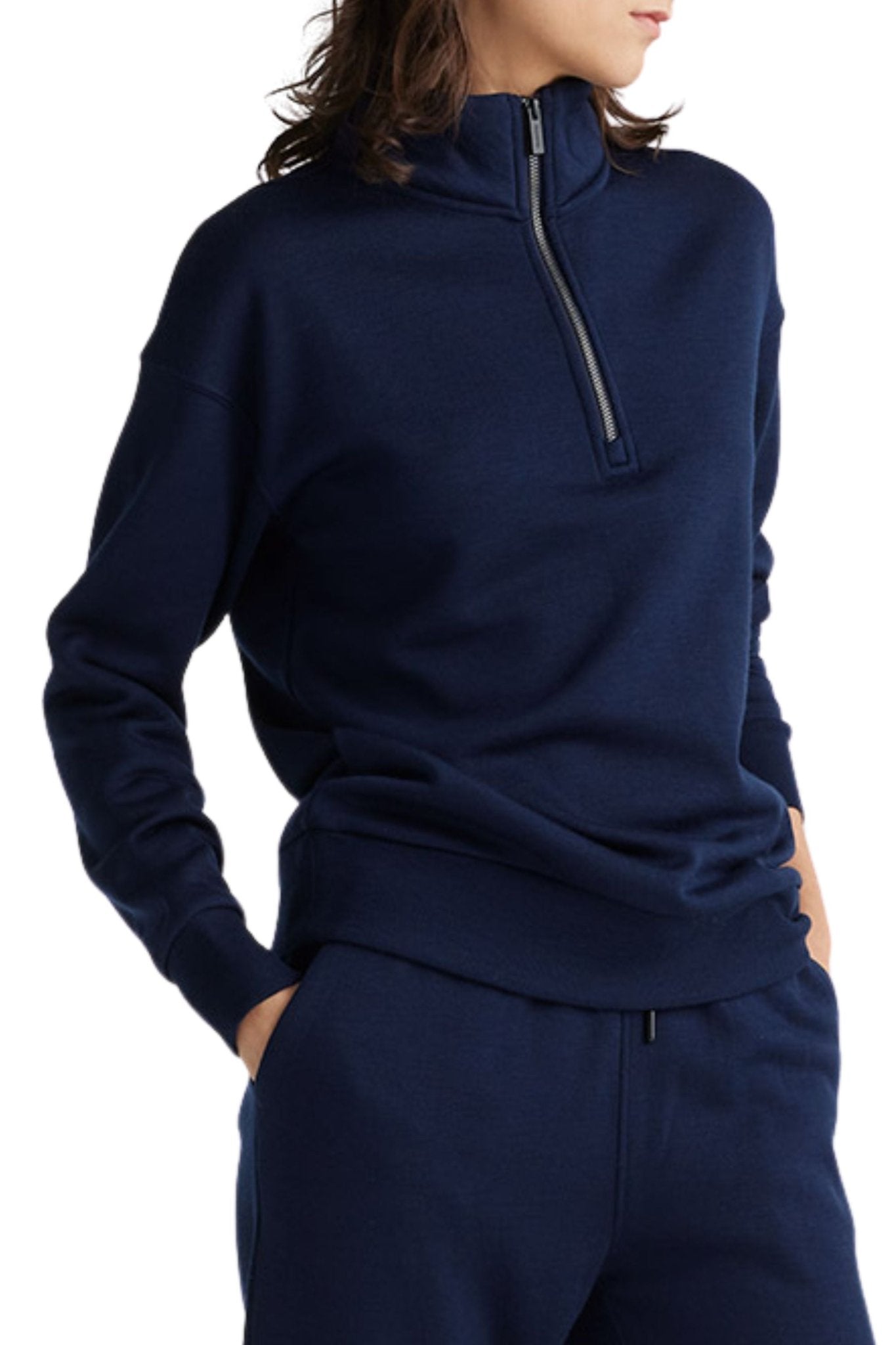 LOUNGE ZIP COLLAR - 642 TRACK TOP