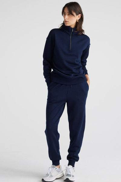LOUNGE ZIP COLLAR - 642 TRACK TOP