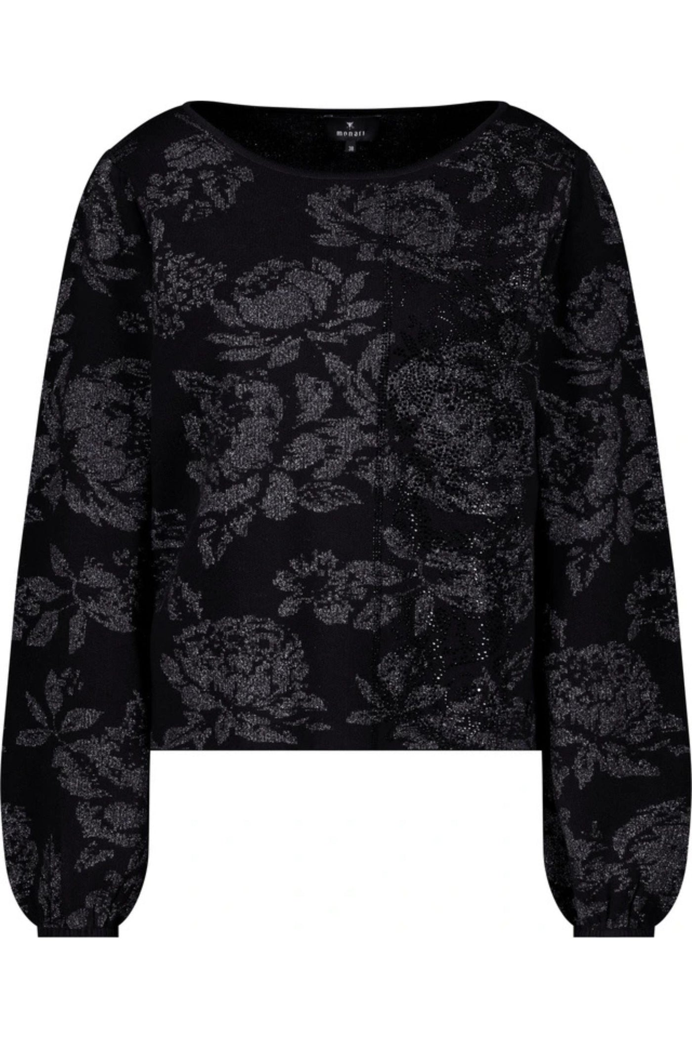 BLACK FLORAL KNIT - 808507MNR