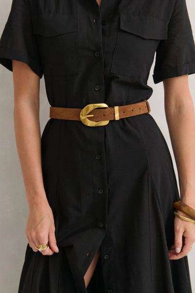 SUEDE CHAIN BUCKLE BELT - AWBE7035