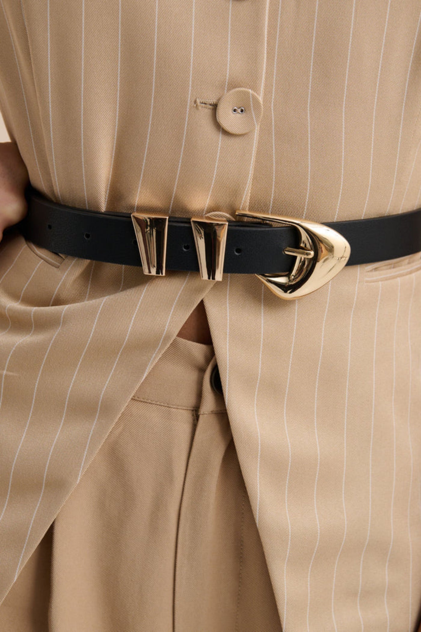 PEBBLE DOME BUCKLE BELT - AWBE7146