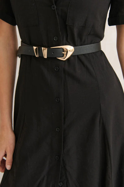 PEBBLE DOME BUCKLE BELT - AWBE7146