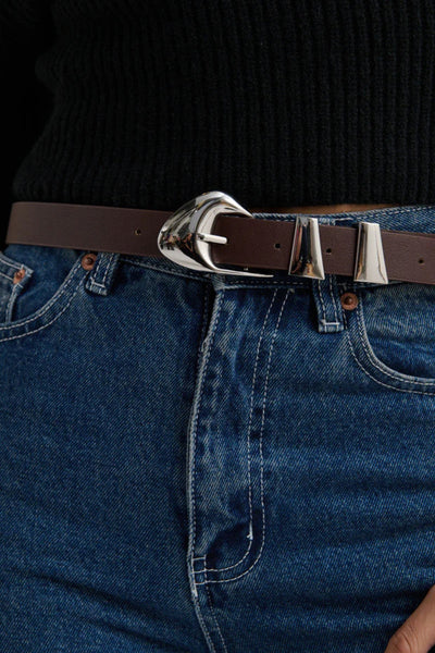 PEBBLE DOME BUCKLE BELT - AWBE7146