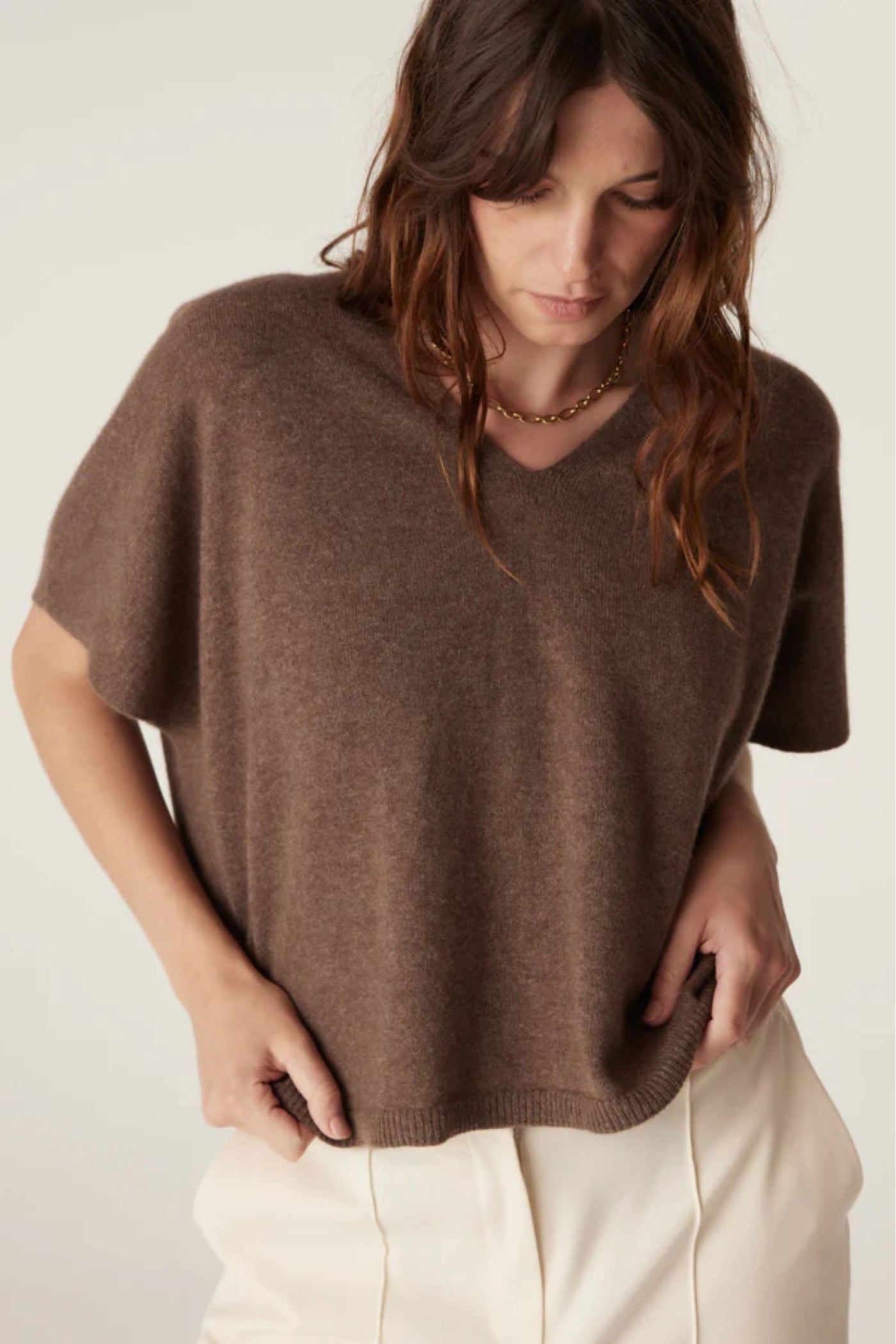 CASHMERE RELAXED TOP - CAW25146