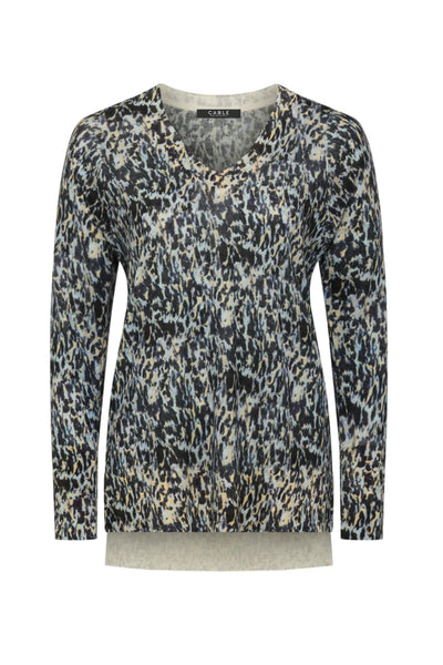 SUPERFINE MERINO PRINT JUMPER - CAW25157
