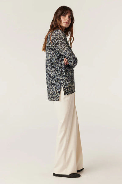SUPERFINE MERINO PRINT JUMPER - CAW25157