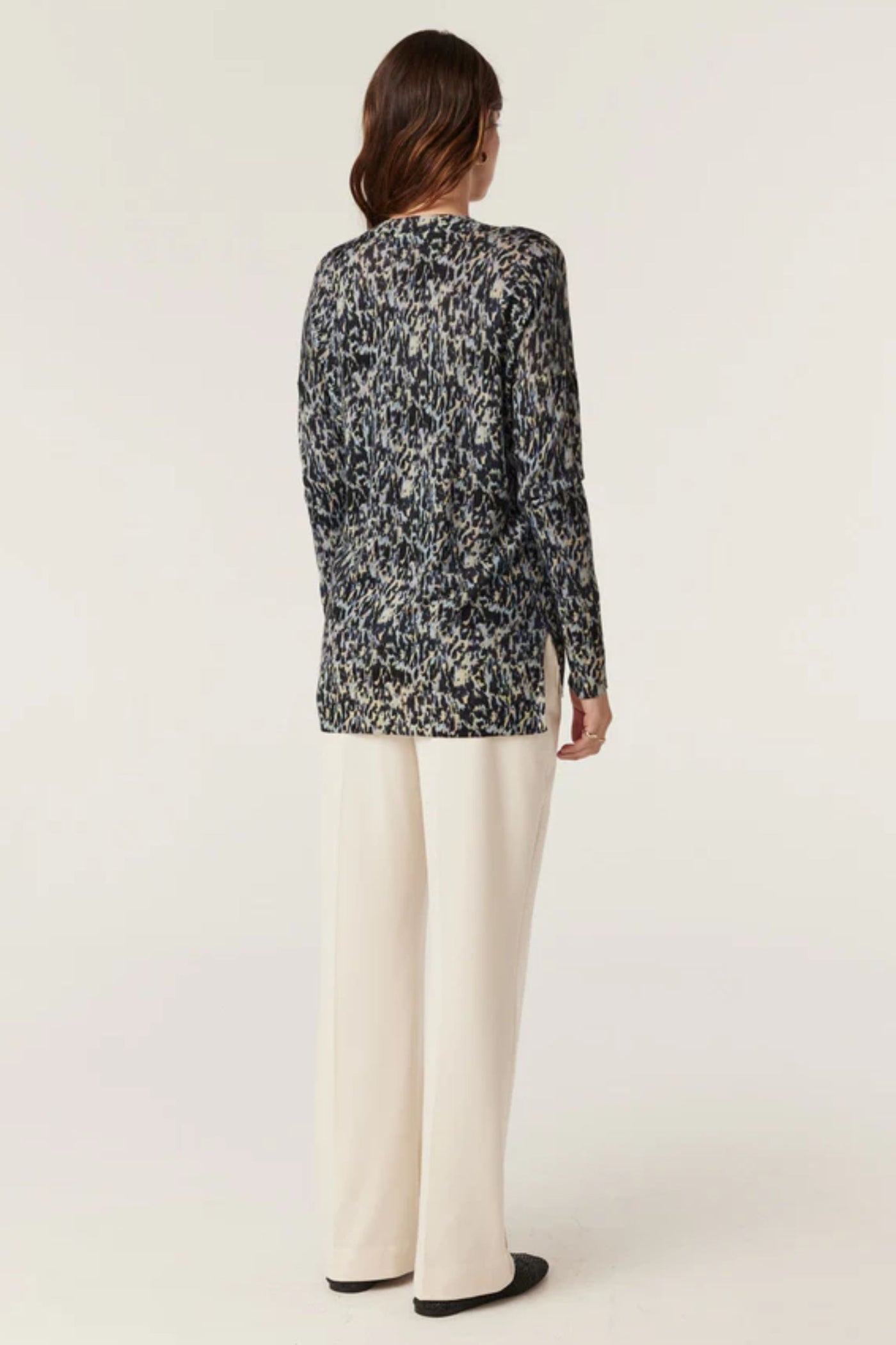 SUPERFINE MERINO PRINT JUMPER - CAW25157