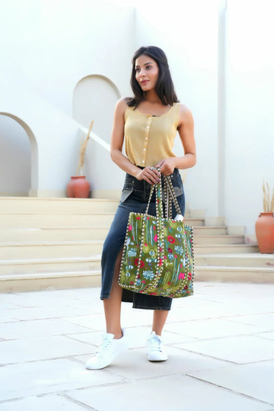 CACTUS VELVET TOTE - VTCAP00