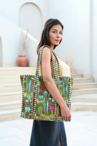 CACTUS VELVET TOTE - VTCAP00