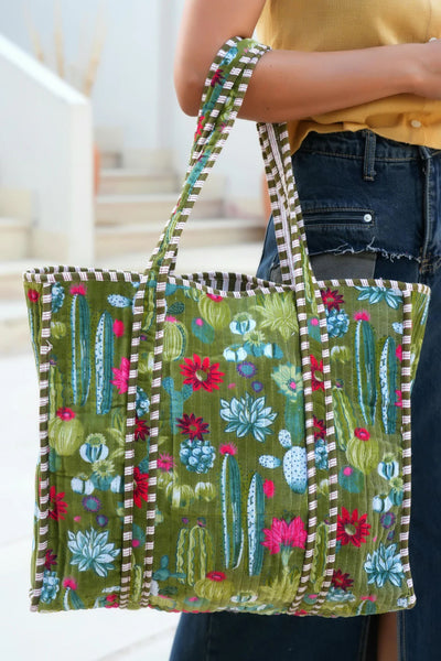 CACTUS VELVET TOTE - VTCAP00