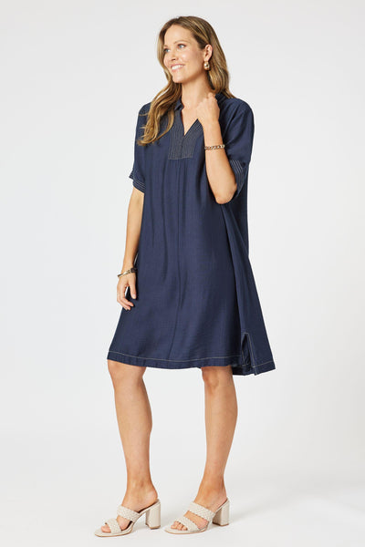 TOP STITCH DRESS - 48292C