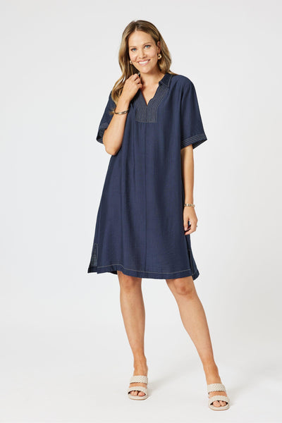 TOP STITCH DRESS - 48292C