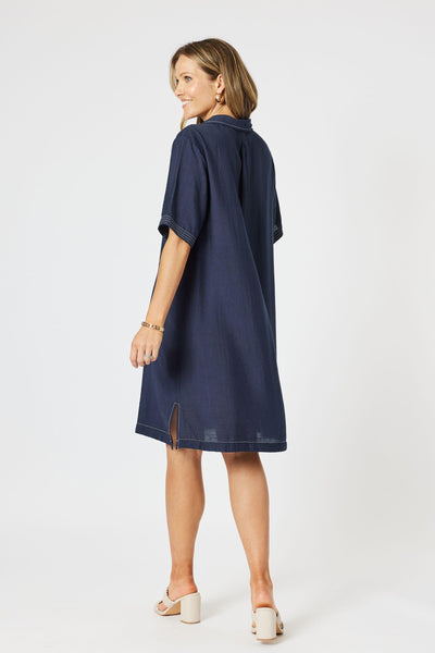 TOP STITCH DRESS - 48292C