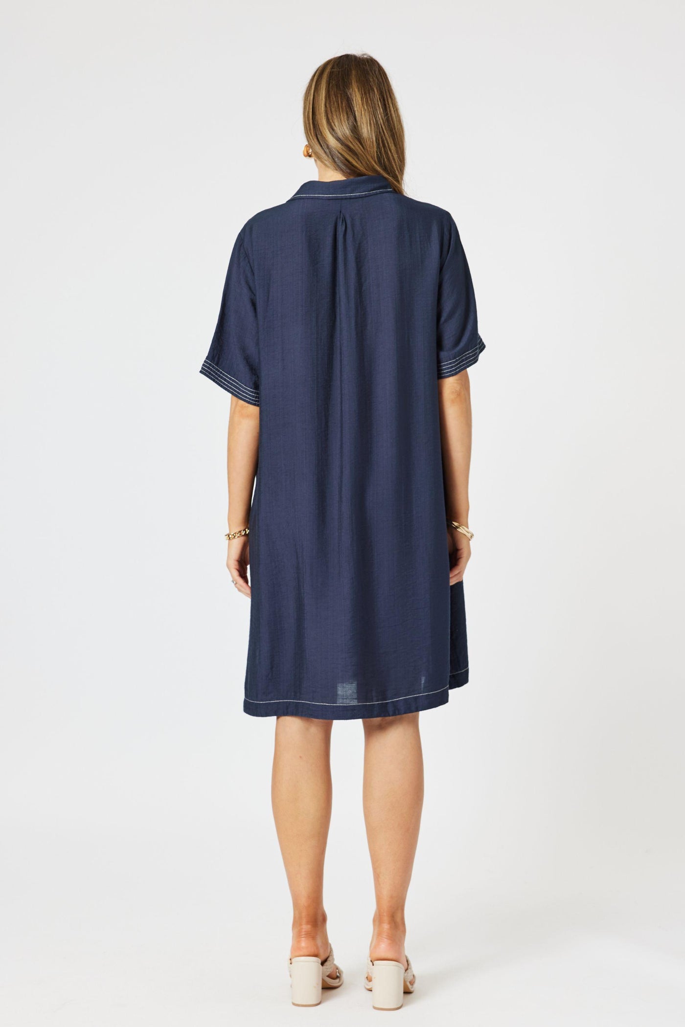 TOP STITCH DRESS - 48292C