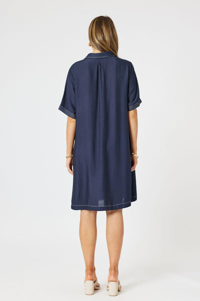 TOP STITCH DRESS - 48292C