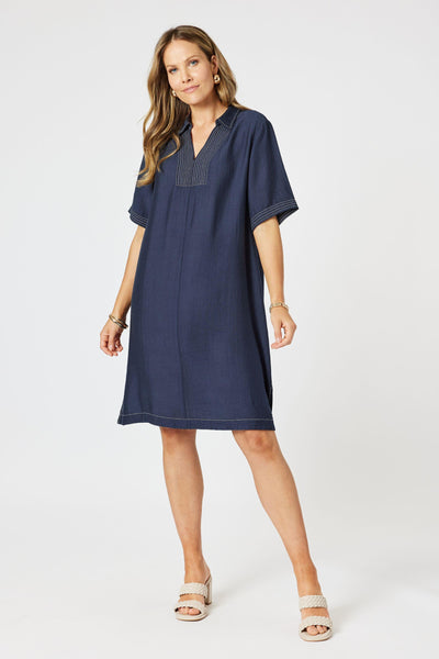 TOP STITCH DRESS - 48292C