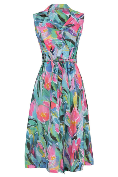 S/LESS BUTTON THRU DRESS - 25667DC