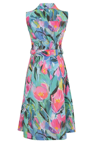 S/LESS BUTTON THRU DRESS - 25667DC