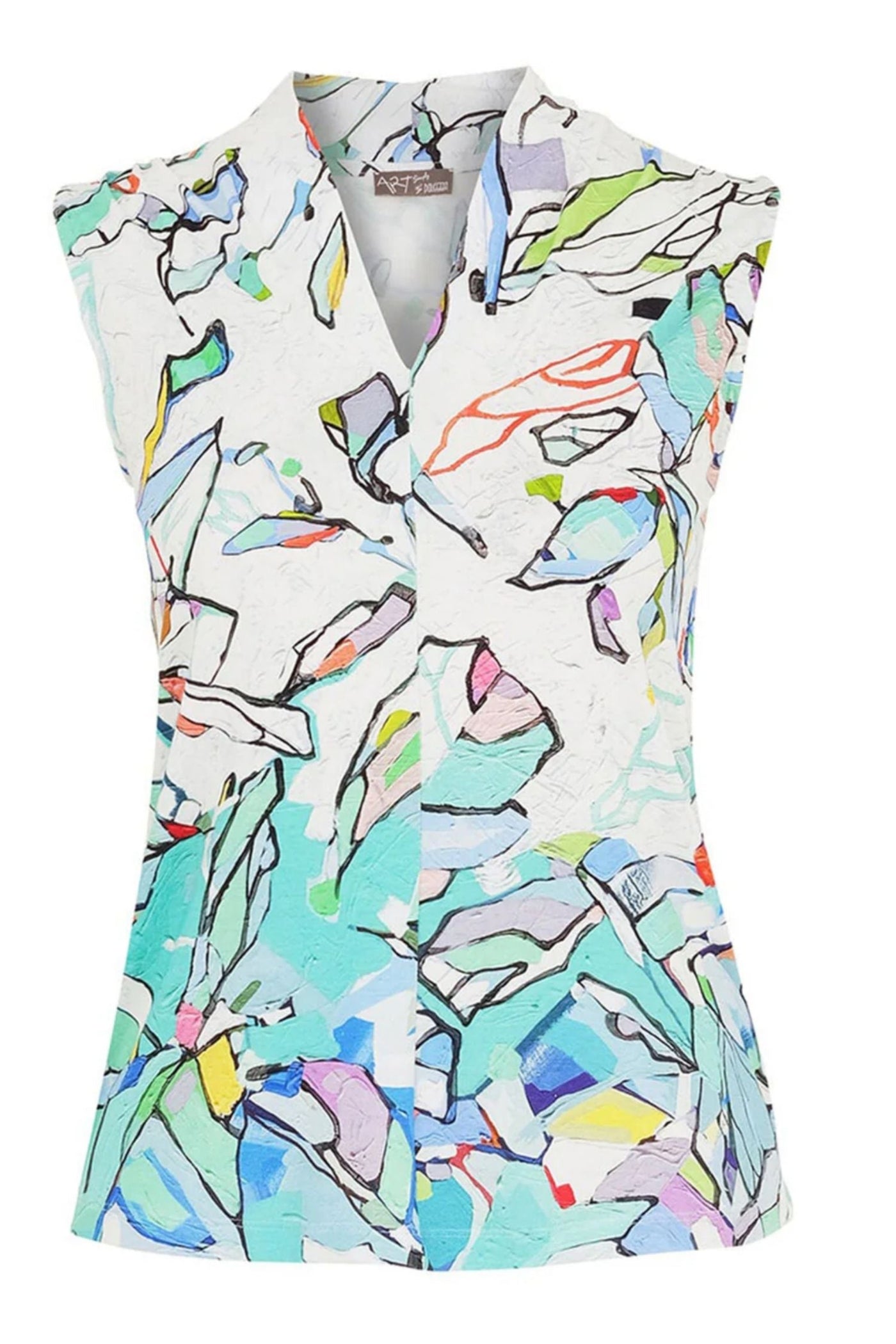S/LESS PRINTED TOP - 25612DC