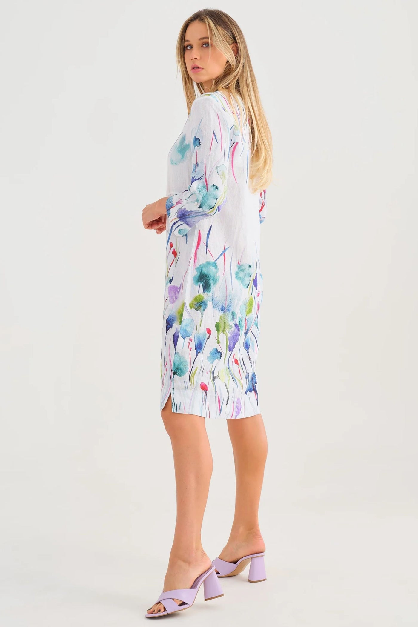 TAB SLEEVE DRESS - 25783DC