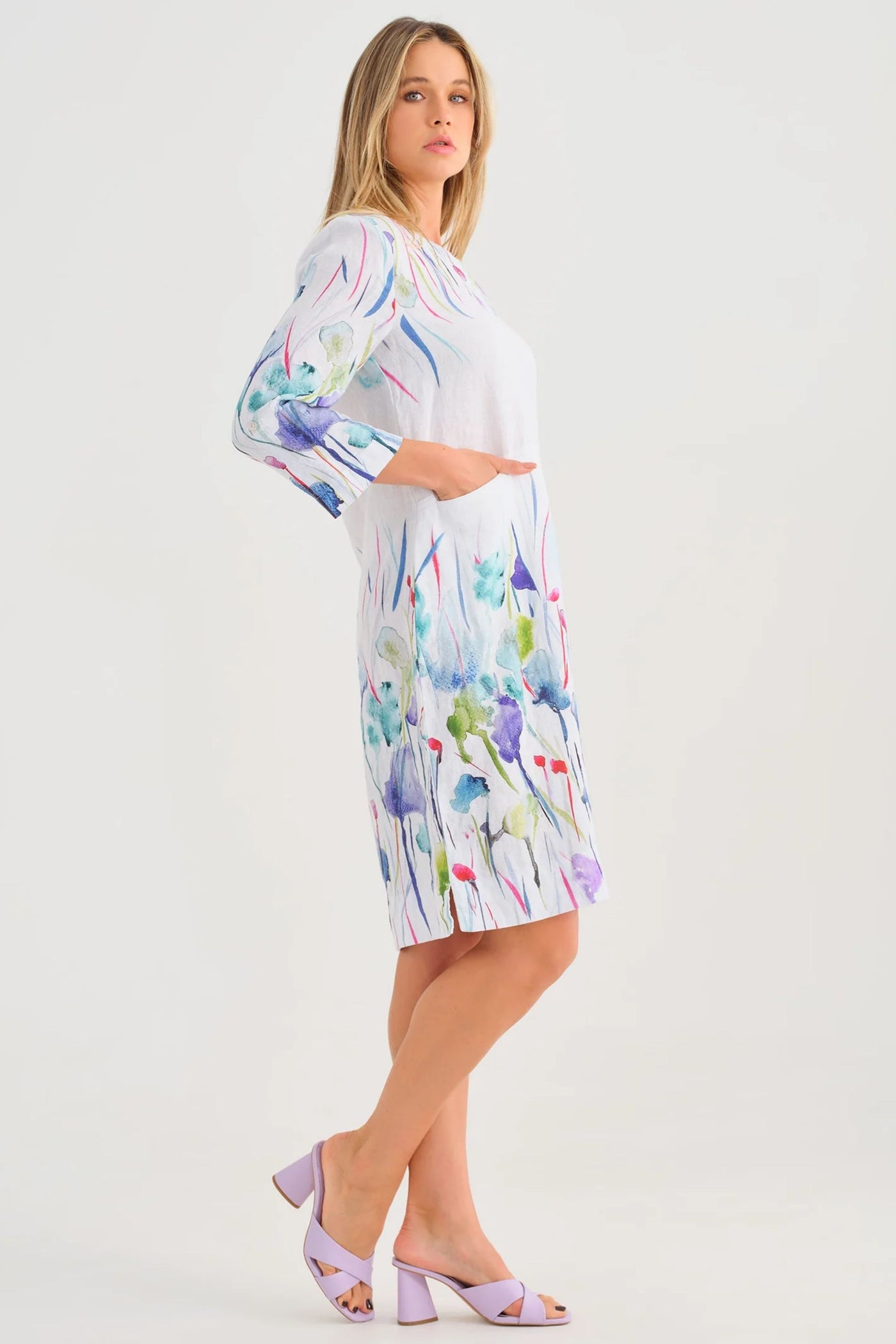 TAB SLEEVE DRESS - 25783DC