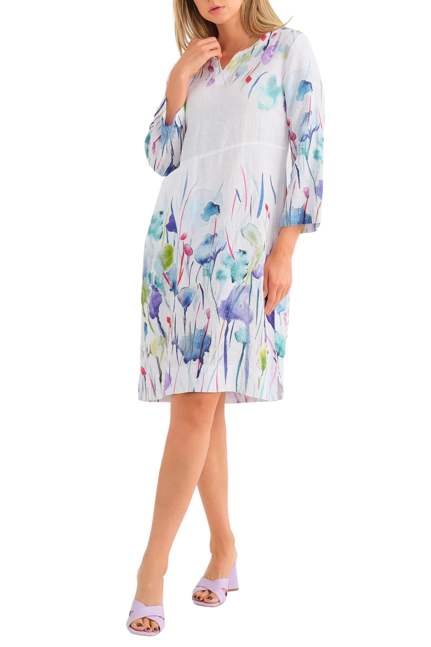 TAB SLEEVE DRESS - 25783DC