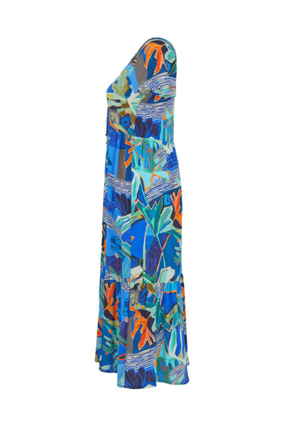 V NECK DRESS - 25685DC