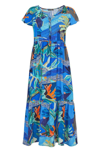 V NECK DRESS - 25685DC