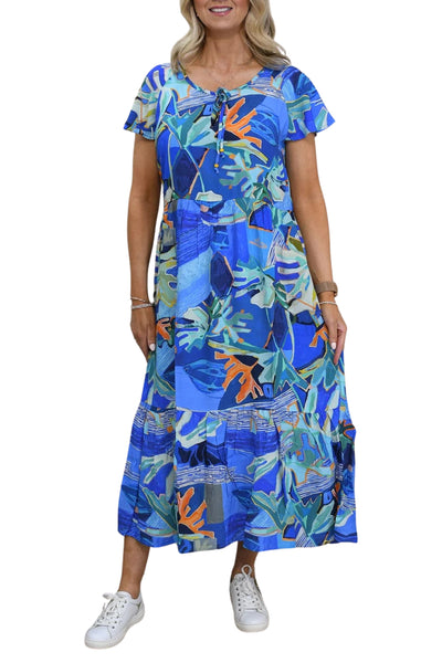 V NECK DRESS - 25685DC