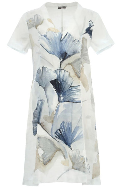 V NECK LINEN DRESS - 25793DC