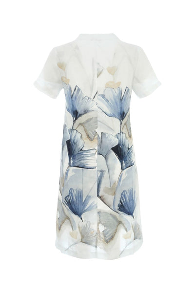 V NECK LINEN DRESS - 25793DC