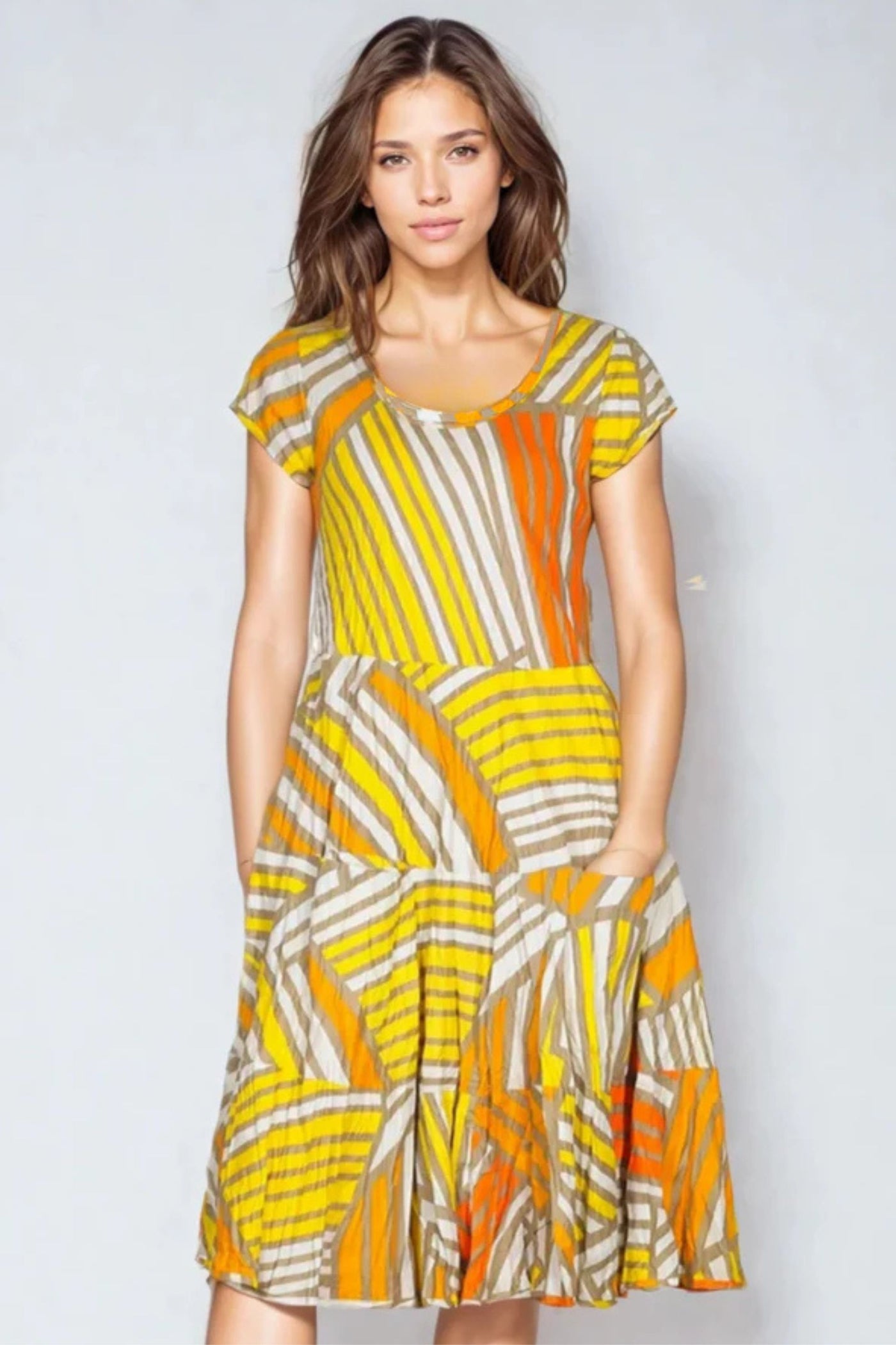 CAP SLV DRESS - JADE-500